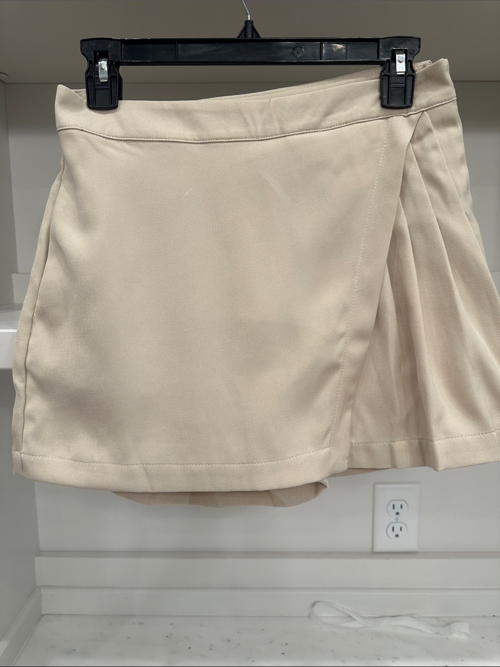 HYFVE small Beige Wrap-Front Mini Skort.  Like new